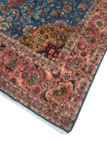 Masterpiece Handwoven Tabriz Rug (Rare Turquoise & Rose Palette) – Item #146 - Image 5