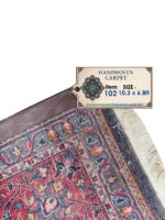 Exquisite Handwoven Sarouk-Kashan Persian Carpet – Item #102 - Image 9
