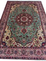 Magnificent Handwoven Persian Design Rug (Emerald & Rose Medallion) – Item #135