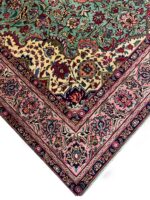 Magnificent Handwoven Persian Design Rug (Emerald & Rose Medallion) – Item #135 - Image 3
