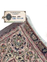 Magnificent Handwoven Persian Design Rug (Emerald & Rose Medallion) – Item #135 - Image 9