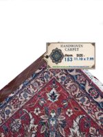 Handwoven Persian Isfahan Rug (Ivory & Royal Red Medallion) – Item #153 - Image 2