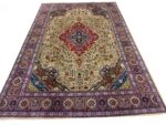 Masterpiece Hand-Knotted Tabriz Rug – Unique Colorway & Geometric Medallion Design | Item 162