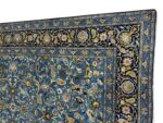 Exclusive Hand-Knotted Kashan Rug – Vibrant Turquoise All-Over Islimi & Boteh Design with Weaver’s Signature | Item 166 - Image 3