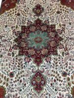 Masterpiece Hand-Knotted Tabriz Rug – Premium 50 Raj Royal Medallion Design with Silk Highlights | Item 167 - Image 6