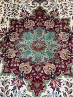 Masterpiece Hand-Knotted Tabriz Rug – Premium 50 Raj Royal Medallion Design with Silk Highlights | Item 167 - Image 5