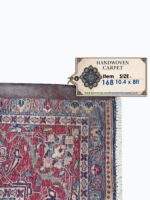 Exquisite Hand-Knotted Sarouk Rug – Royal Central Medallion Floral Design in Midnight Navy & Crimson | Item 168 - Image 2
