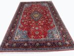 Traditional Hand-Knotted Persian Sarouk Rug – High-Contrast Central Medallion Floral Design | Item 170