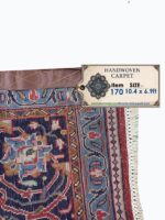 Traditional Hand-Knotted Persian Sarouk Rug – High-Contrast Central Medallion Floral Design | Item 170 - Image 7