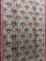 Top-Quality Masterpiece Hand-Knotted Tabriz Rug – Rare All-Over Green Islimi Floral Design with Silk Highlights | Item 172 - Image 3