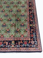 Top-Quality Masterpiece Hand-Knotted Tabriz Rug – Rare All-Over Green Islimi Floral Design with Silk Highlights | Item 172 - Image 2