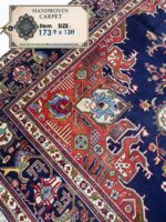 Masterpiece Hand-Knotted Tabriz Rug – Elegant Mahi (Fish) Design with Central Medallion | Item 173 - Image 9