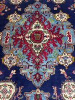 Masterpiece Hand-Knotted Tabriz Rug – Elegant Mahi (Fish) Design with Central Medallion | Item 173 - Image 6