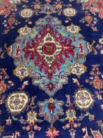 Masterpiece Hand-Knotted Tabriz Rug – Elegant Mahi (Fish) Design with Central Medallion | Item 173 - Image 7