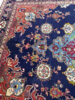 Masterpiece Hand-Knotted Tabriz Rug – Elegant Mahi (Fish) Design with Central Medallion | Item 173 - Image 3