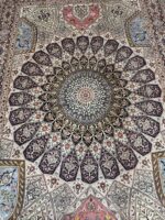 Investment-Grade 70 Raj Hand-Knotted "Taj Mahal" Architectural Masterpiece Rug with Silk Highlights | Item 174 - Image 7