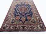 Authentic Handwoven Tabriz Fine Oriental Carpet – Royal Blue Central Medallion Design | Item 176