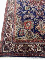 Authentic Handwoven Tabriz Fine Oriental Carpet – Royal Blue Central Medallion Design | Item 176 - Image 3