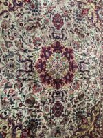 Masterpiece Handwoven Tabriz Fine Oriental Carpet – Ivory Field with Star Medallion & Shah Abbasi Floral Design | Item 177 - Image 5