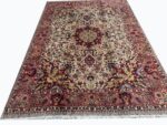 Masterpiece Handwoven Tabriz Fine Oriental Carpet – Ivory Field with Star Medallion & Shah Abbasi Floral Design | Item 177 - Image 3