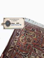 Masterpiece Handwoven Tabriz Fine Oriental Carpet – Ivory Field with Star Medallion & Shah Abbasi Floral Design | Item 177 - Image 7