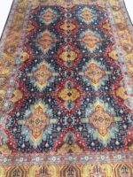 Tabriz Masterpiece Fine Handwoven Carpet – Geometric Star Medallion Design | Item 184 - Image 3