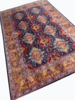 Tabriz Masterpiece Fine Handwoven Carpet – Geometric Star Medallion Design | Item 184 - Image 2