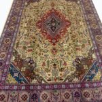 Premium 50 Raj Handwoven Tabriz Carpet – Royal Floral Medallion Design | Item 186