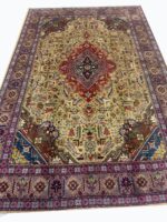 Premium 50 Raj Handwoven Tabriz Carpet – Royal Floral Medallion Design | Item 186