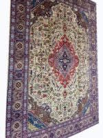 Premium 50 Raj Handwoven Tabriz Carpet – Royal Floral Medallion Design | Item 186 - Image 8