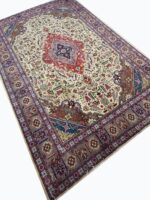 Premium 50 Raj Handwoven Tabriz Carpet – Royal Floral Medallion Design | Item 186 - Image 5