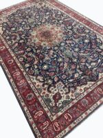 Isfahan Masterpiece Fine Handwoven Carpet – Royal Ivory Medallion Design | Item 187 - Image 6