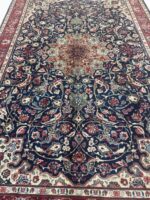 Isfahan Masterpiece Fine Handwoven Carpet – Royal Ivory Medallion Design | Item 187 - Image 4