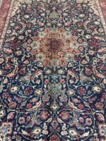 Isfahan Masterpiece Fine Handwoven Carpet – Royal Ivory Medallion Design | Item 187 - Image 3