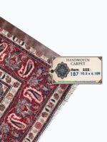 Isfahan Masterpiece Fine Handwoven Carpet – Royal Ivory Medallion Design | Item 187 - Image 2