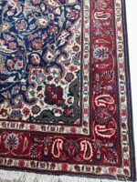 Isfahan Masterpiece Fine Handwoven Carpet – Royal Crimson Medallion Design | Item 188 - Image 5
