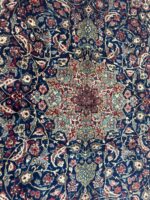 Isfahan Masterpiece Fine Handwoven Carpet – Royal Crimson Medallion Design | Item 188 - Image 3