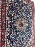 Isfahan Masterpiece Fine Handwoven Carpet – Royal Crimson Medallion Design | Item 188 - Image 4