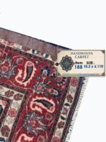 Isfahan Masterpiece Fine Handwoven Carpet – Royal Crimson Medallion Design | Item 188 - Image 6