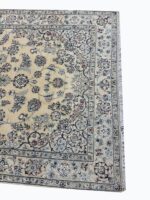 Premium Handwoven Nain Carpet – Fine Wool & Genuine Silk Medallion Design | Item 189 - Image 6