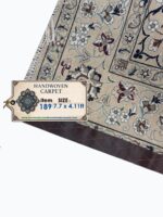 Premium Handwoven Nain Carpet – Fine Wool & Genuine Silk Medallion Design | Item 189 - Image 8