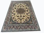 Isfahan Masterpiece Fine Handwoven Carpet – Royal Blue Medallion Design | Item 190