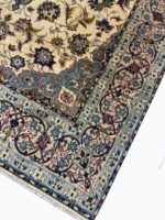 Isfahan Masterpiece Fine Handwoven Carpet – Royal Blue Medallion Design | Item 190 - Image 4
