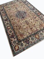 Tabriz Masterpiece Fine Handwoven Carpet – Geometric Star Medallion Design | Item 192 - Image 5