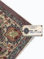 Tabriz Masterpiece Fine Handwoven Carpet – Geometric Star Medallion Design | Item 192 - Image 6