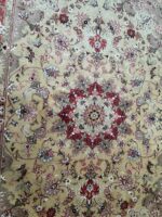 Premium Handwoven Tabriz Carpet – Fine Wool & Genuine Silk Floral Medallion Design | Item 193 - Image 4