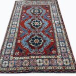 Fine Antique-Style Caucasian Geometric Medallion Rug – Handwoven Tribal Wool Carpet | Item 194