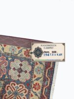 Fine Antique-Style Caucasian Geometric Medallion Rug – Handwoven Tribal Wool Carpet | Item 194 - Image 6
