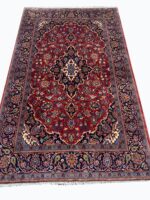 Fine Persian Kashan Kork Wool Rug – Classical Floral Medallion Design | Item 196