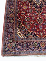 Fine Persian Kashan Kork Wool Rug – Classical Floral Medallion Design | Item 196 - Image 6